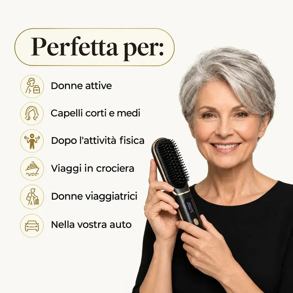 La PRIMA spazzola per capelli intelligente per capelli corti