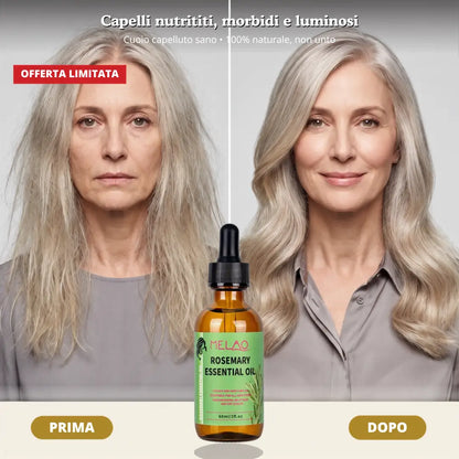 Olio di Rosmarino Chioma — Trattamento Cuoio Capelluto & Capelli più Pieni