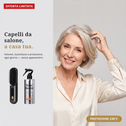 Spray Termoprotettore Chioma — Scudo di Calore per Capelli Fini