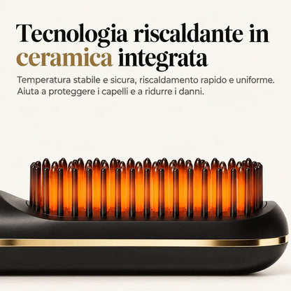 x2 Spazzola modellante intelligente per capelli corti e medi + Pettine da styling + Set di pinze