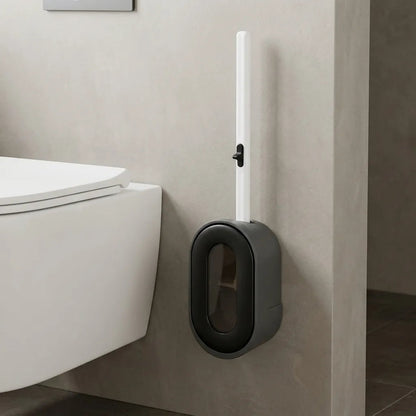 Brosse WC ÉCLA noire au mur
